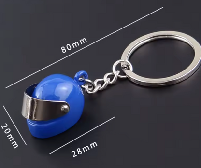 🏁 Mini Motorhelm Sleutelhanger – Met Gravure