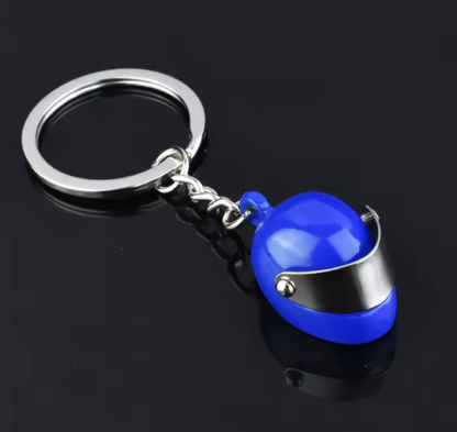 🏁 Mini Motorhelm Sleutelhanger – Met Gravure