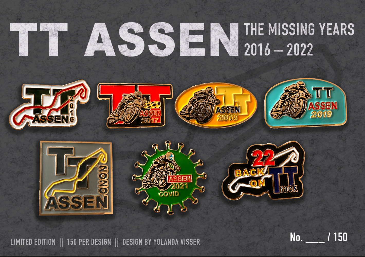 TT PIN SET 2016–2022 — GELIMITEERDE EDITIE (150 SETS)