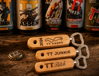 🏁TT Bier Flesopener – Gepersonaliseerd
