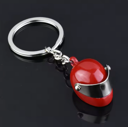 🏁 Mini Motorhelm Sleutelhanger – Met Gravure