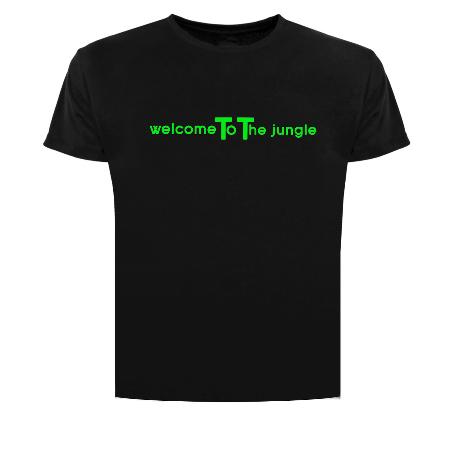 TT shirt  Welcome ToThe jungle Ronde hals Heren (green)